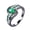 Green, variant on Oval Zircon Ring Female Ring Oval Ring Fashion White Black Jewelry