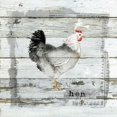 thumbnail image 2 of Robinson, Carol 20x20 Gold Ornate Wood Framed with Double Matting Museum Art Print Titled - Farmhouse Collage Hen, 2 of 4