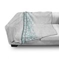 thumbnail image 3 of Under the Sea Soft Flannel Fleece Blanket, Ocean Dive Inspired Image with Circle and Geometric Bubbles Art Print, Cozy Plush for Indoor and Outdoor Use, 50" x 60", Sky Blue and White, by Ambesonne, 3 of 6