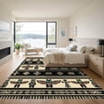 thumbnail image 3 of ODIKA 6'x9' Machine Washable Non-Slip Area Rug, Native Black High Traffic Rug, Beige, 994859, 3 of 7