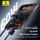 thumbnail image 5 of Cable USB 4 en 1 Baseus para iPhone 15, 16, Promax, cable de carga rápida de 60 W para iPad Pro, computadoras portátiles, cable tipo C para Xiaomi Samsung, 5 of 5