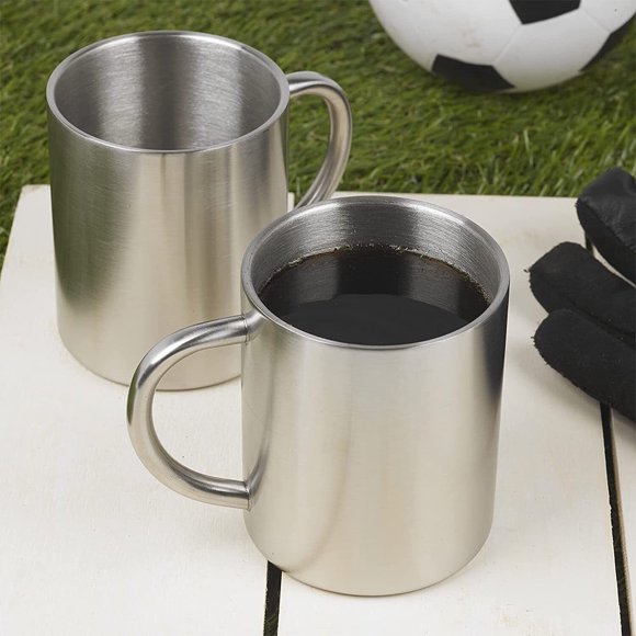 Useful Things For Kitchen 304 Stainless Steel. Coffee Double-wall Mug With Handle Elegant Insulation Quality Is Guaranteed
