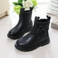 thumbnail image 5 of Puawkoer Girls Leather Boots Shoes Boot for Girls Size 4 Waterproof Leather Short Boots Girls Boots Size 1 Non Breathable Creature Boots, 5 of 9