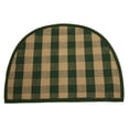 thumbnail image 1 of Mr. MJs Trading AG-66252 Floor Mat, D Shape - Beige & Green Check, 1 of 1