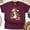 Maroon, variant on Just A Girl Graphic T-Shirt | Cute Holiday Girl Illustration Tee for Women, White, Size S
