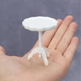 thumbnail image 5 of Miniature Dollhouse End Table 1:12 Scale Wooden Furniture Round Side Tea Table Model for Dollhouse Living Room Scene Decoration (White), 5 of 6