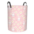 thumbnail image 2 of Balery Rabbit Sunflower Round Laundry Basket with Handles Waterproof Freestanding Laundry Hamper for Clothes Toys in the Dorm and Family-Medium, 2 of 7