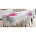 thumbnail image 1 of Ambesonne Animal Tablecloth Rectangular Table Cover, Wings Life Theme, 60"x84", Dried Rose Pink and Blue, 1 of 4