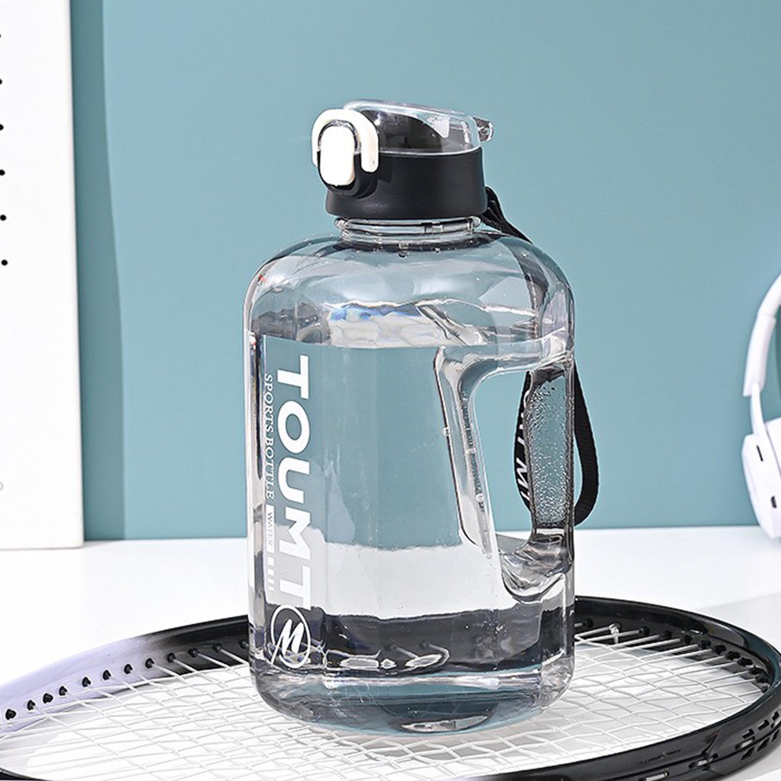4pcs THE GYM KEG Sports Water Bottle Half Gallon Carry Handle Big Water Jug for Sport Large Reusable Water Bottles Eco-friendly, Leakproof 1600mlS