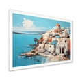 thumbnail image 2 of Designart "Multicolored Santorini, Greece I" Cityscapes Framed Wall Art Decor - Industrial Multicolor Santorini Entryway Framed Wall Art Print, 2 of 6