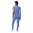 thumbnail image 2 of Adar Pro Movement Booster Scrub Set For Women - Sweetheart V-Neck Scrub Top & Yoga Jogger Scrub Pants, 2 of 7