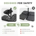 thumbnail image 3 of Scafild | 4-Piece Plastic Heavy Duty Water & Sand Filled Outdoor Offset Patio Umbrella Base-185lbs - Black, 3 of 6