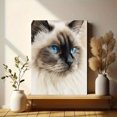 thumbnail image 6 of Siamese Cat Canvas Wall Art, Pet Portrait Print for Living Room Bedroom Office Dining Room Hallway Home Decor, 6 of 8