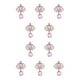 thumbnail image 1 of Qarigey 10 Uds. De botones a presión de diamantes de imitación a la moda, colgantes dorados para disfraces DIY, broche para decoración de Ropa, zapatos y accesorios Miscelánea Tipo 10, 1 of 6