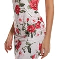 thumbnail image 6 of Maternity Dresses for Daily Baby Shower and Photography, Side Ruching Womens Bodycon Dress, Short Sleeve, Red Floral, Small, 6 of 6