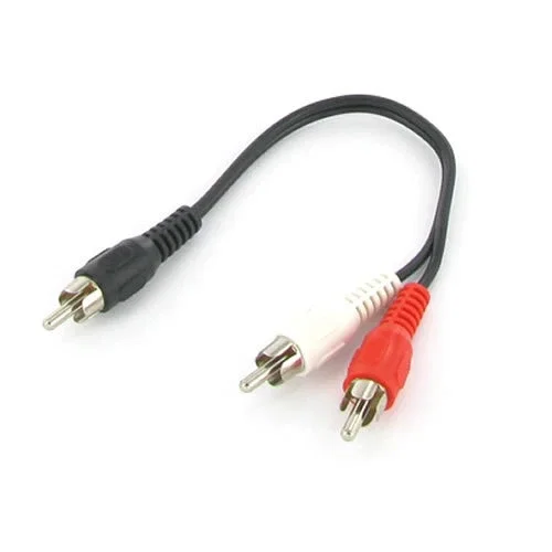 Y Adapter Rca Audio Cable 2 Male To 1 Male