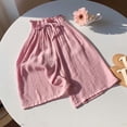 thumbnail image 2 of Agkizg Girls Solid Wide Leg Pants Casual Loose Fitting Lightweight Summer for Kids, Sizes 1-2 Years, 2 of 5