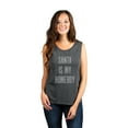 thumbnail image 2 of Thread Tank Santa Is My Homeboy Women's Sleeveless Muscle Tank Top Charcoal 2X-Large, 2 of 4