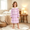 thumbnail image 2 of JAJAHO Girls Nightgown Christmas Pajamas Long Sleeve Ruffle Princess Sleep Dress For Kids 3-14Y, 2 of 5
