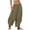 Army Green -AM15, variant on Linen Pants for Women Palazzo High Waisted Balloon Pants Summer Casual Beach Boho Wide Leg Baggy Trousers Black S
