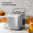 thumbnail image 3 of Moifoi Ice Maker , Portable Ice Machine 26.5 lbs/24 H, Ready in 6 Mins/9 Pcs Bullet Ice with Self-Cleaning, Ice Scoop and Basket,Gray, 3 of 7