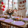thumbnail image 5 of Purple Round 13 Inch Placemats Set of 8, Modern Pure Lavender Purple HeatResistant Non Slip Place Mats for Dining Table, Wipeable Braided Kitchen Table Mats for Housewarming, 5 of 9