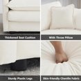 thumbnail image 6 of Luxury 2 Piece Cloud Couches Set, Modern Upholstered Chenille 3 Seater and Loveseat Sofa Set with 9 Pillows for Living Room Bedroom Office Apartment, White, 6 of 7