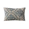 thumbnail image 5 of Plutus 26" x 26" Flowers Jacquard Luxury Throw Pillow in Blue, 5 of 9