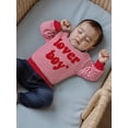 thumbnail image 6 of BemeyourBBs Toddler Baby Boy Girl Valentine Sweatshirts Outfit Lover Boy Embroidery Long Sleeve Stripes Pullovers Tops, 6 of 9