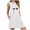 White, variant on HomeGardon Sleeveless Dress for Women Fashion Womens Pocket Printing Sleeveless Casual Nightdress Dresses
