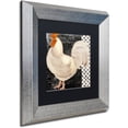 thumbnail image 2 of Trademark Fine Art "White Rooster Caf? II" Canvas Art by Color Bakery Black Matte, Silver Frame, 2 of 4