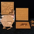 thumbnail image 3 of Yucurem 1 Pack Fractal Tray Puzzles, Mind Bending Wooden Jigsaw Puzzle with Frame, Creative Labyrinth Impossible Difficult for Adults, 3 of 9