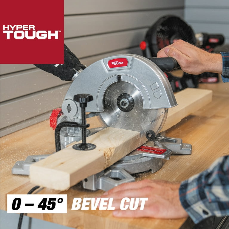 Hyper Tough 7 1 4 inch 9 Amp Miter Saw 91006 Walmart