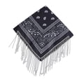 thumbnail image 1 of Pañuelo tipo bandana para la cabeza, novedoso, para el pelo, estampado de cachemira, multifuncional Negro, 1 of 9