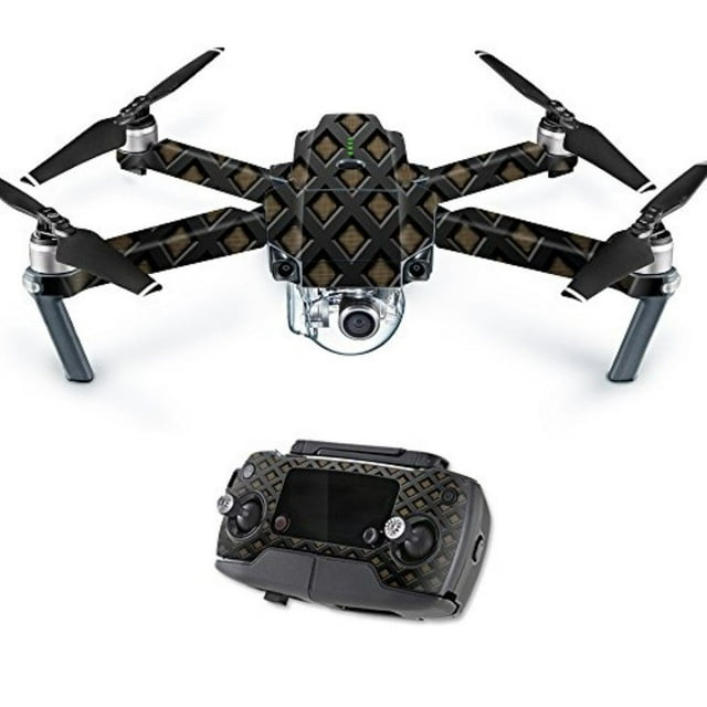 MightySkins Skin Compatible with DJI Mavic Pro Quadcopter Drone - Black Wall | Protective, Durable, and Unique Vinyl Decal wrap Cover | Easy to Apply, Remove, and Change Styles | Made in The USA