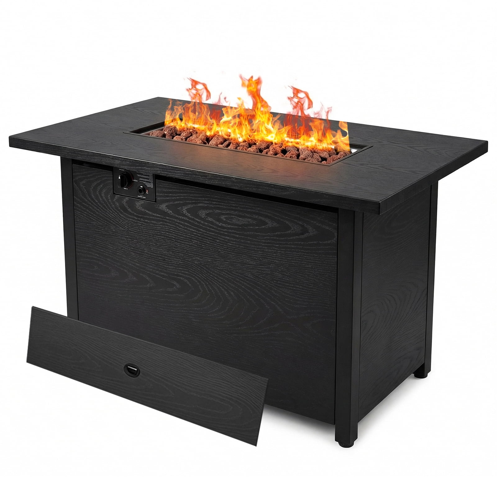 Grezone 42'' Propane Gas Fire Pit Table 50,000 BTU Auto-Lgnition Gas Firepit