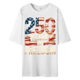 thumbnail image 4 of CONZONE Independence Day Men's T-Shirts Short Sleeve Patriotic T Shirts for Men Casual Crew Neck 250Th Usa Anniversary Letter Graphic Lightweight Tees Soft Cozy Athletic Tops, 4 of 4