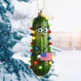thumbnail image 5 of Fiudx Colgante Navideño de Acrílico con Forma de Mini Pepino, Duradero y Transparente, Versátil para Decorar El Árbol de Navidad y El Coche, Fácil de Colgar (1 Unidad)., 5 of 5