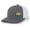 Charcoal/White, variant on Men's Retro Colorful Scenic Mountain Outdoors Woodland Embroidered Mesh Back Trucker Hat, Black/White
