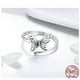 thumbnail image 2 of Anillo de plata 925 con forma de mariposa ajustable, antialérgico, 2 of 4