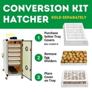 Hatching Time HB350 S - Egg Incubator - Setter (High Hatch Rate, 2 Doors, Set & Forget Design) | Cimuka