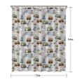 thumbnail image 5 of Cartoon Construction Vehicles Buildings Shower Curtain 72"x84" ,Bathroom Decorative Shower Curtains Set with 12 Hooks,Modern Waterproof Washable Shower Curtain, 5 of 6