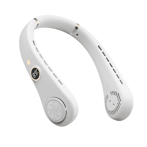 2025 Summer Portable Wearable Mini Portable Neck Fan USB Rechargeable Hands-Free Cooling Fan Air Conditioner Bladeless