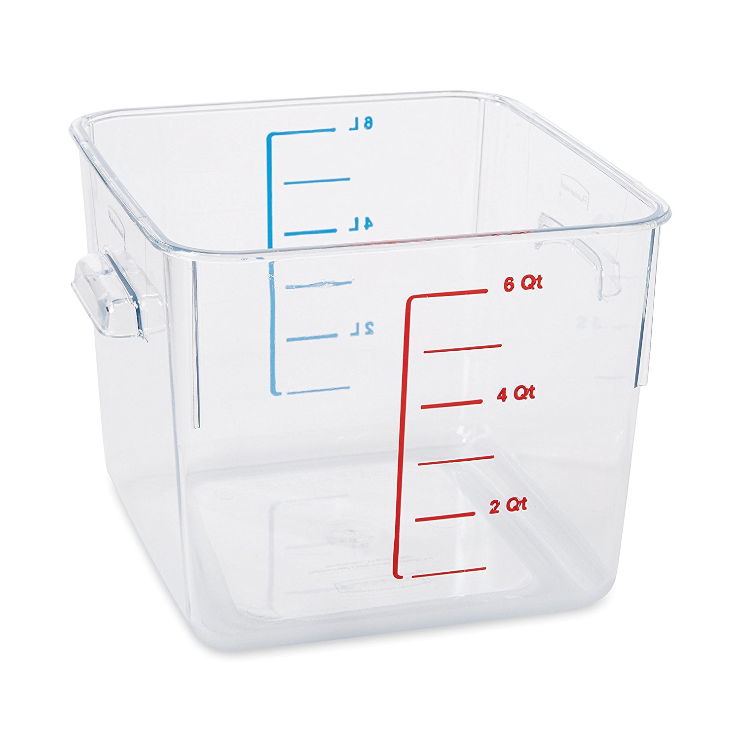 Carb X Space Saving Square Food Storage Container 6 Quart Clear Fg630600clr Fast Brand Rubbermaid Commercial