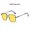 Black Frame Yellow Film, variant on Retro Metal Frame Sunglasses For Cycling And Stage Performance With Ocean Lens Design Glasses For Outdoors Use