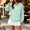 thumbnail image 2 of Women Oversized Hoodie Long Sleeve Pullover Sweatshirt with Front Pocket Drawstring, 2 of 6