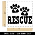 thumbnail image 2 of Rescue Dog Cat Paw Prints Hearts Love Fun Text Self-Inking Rubber Stamp Ink Stamper - Black Ink - Small 1 Inch, 2 of 7