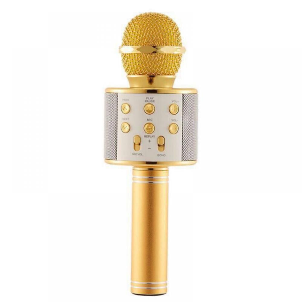 Wireless Karaoke Handheld Microphone USB KTV Player Bluetooth Mic Speaker NE 