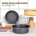 thumbnail image 2 of Round Cake Pan Set 2 Piece Layered Cake Pan Set Layered Cake Pan 8 Inch Non-stick Round Cake Pan Inch with Wider Grip, 2 of 5