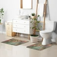 thumbnail image 7 of 2 Piece Bath Mat Set with U-Shaped Toilet Mat and Rectangle Bath Rugs Non Slip Machine Washable Bathroom Mats Enchanted Flowers Painting, 7 of 7